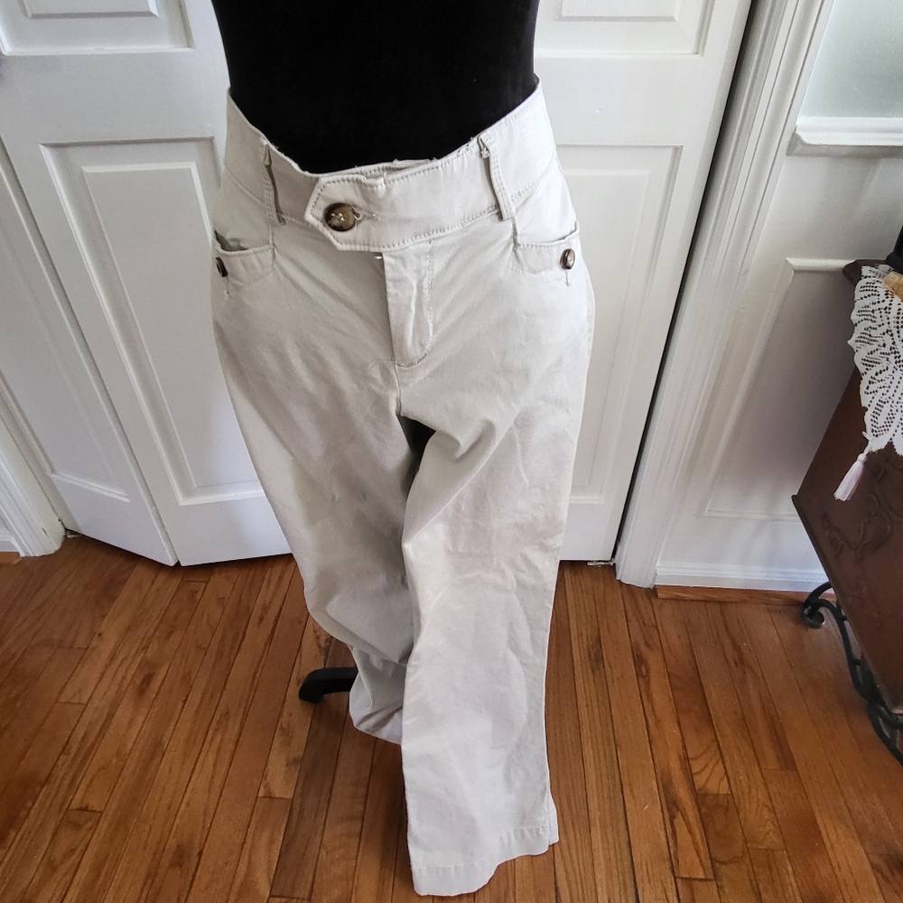 Dockers Vintage Y2k Low Rise Wide Leg Khaki Trousers 4 Preppy Old Money Career